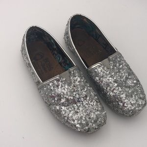 Bobs Joyjoy Silver Sequined Shoes